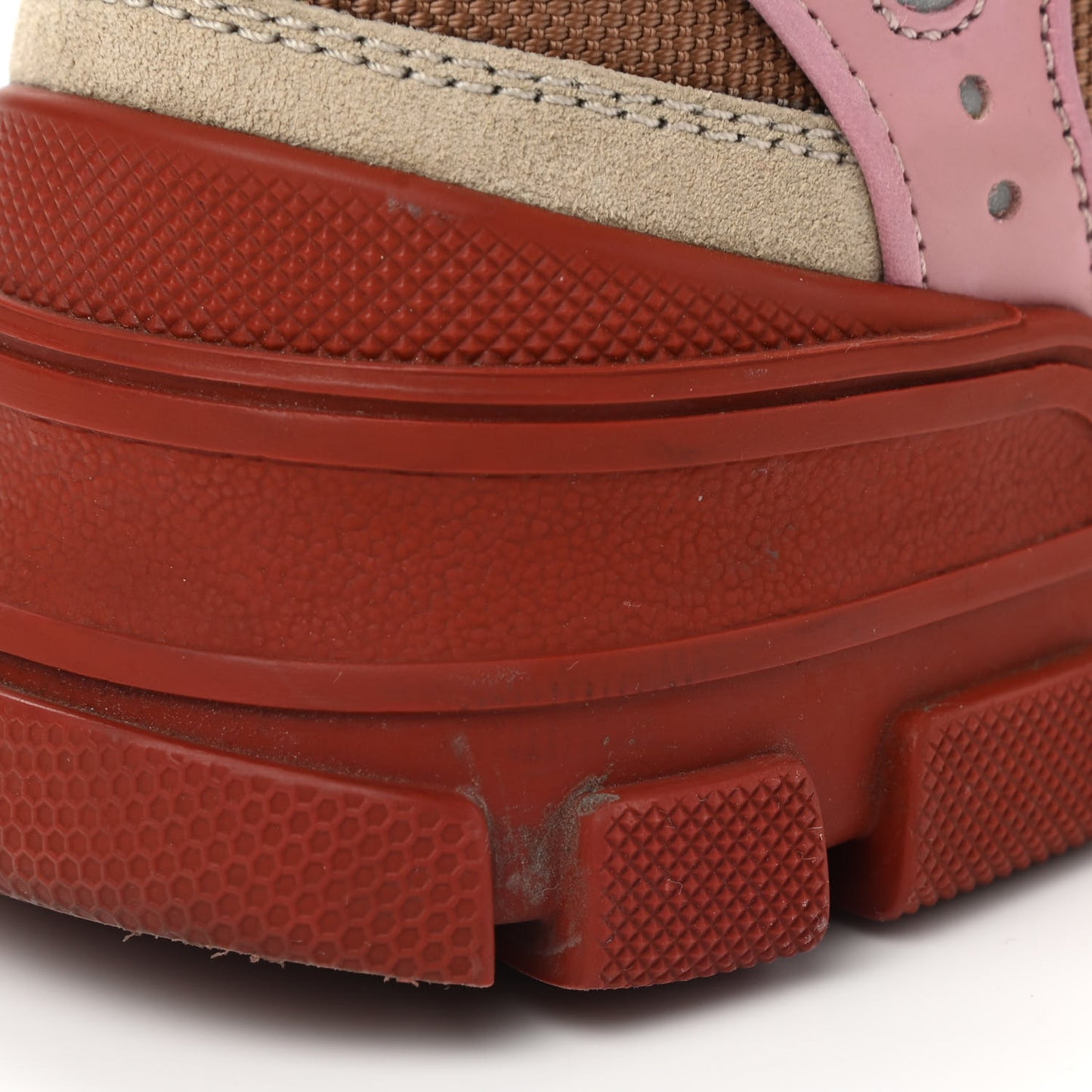 X SEGA Mesh Canvas Calfskin Womens Flashtrek Sneakers 35 Military Oatmeal Carmine Rose Ardesia