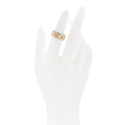 Cartier 18K Gold Diamond Maillon Panthere 3 Half Rows Paved Ring 48/4.5 2 of 6