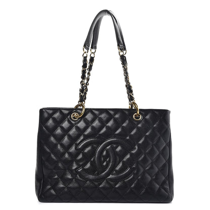 Chanel Caviar Quilted Grand Shopping Tote GST Black 1 of 14