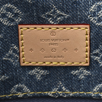 Louis Vuitton Monogram Denim CarryAll MM Blue 7 of 10