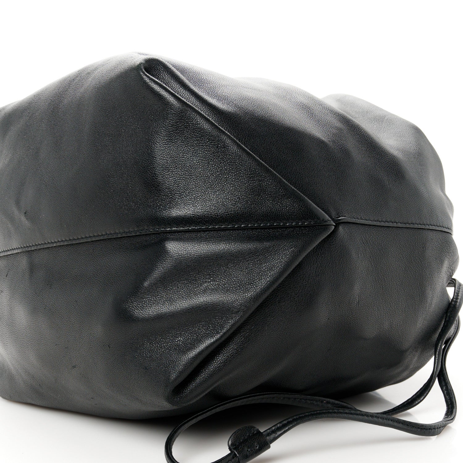 Saint Laurent Lambskin Teddy Drawstring Bag Black 12 of 14