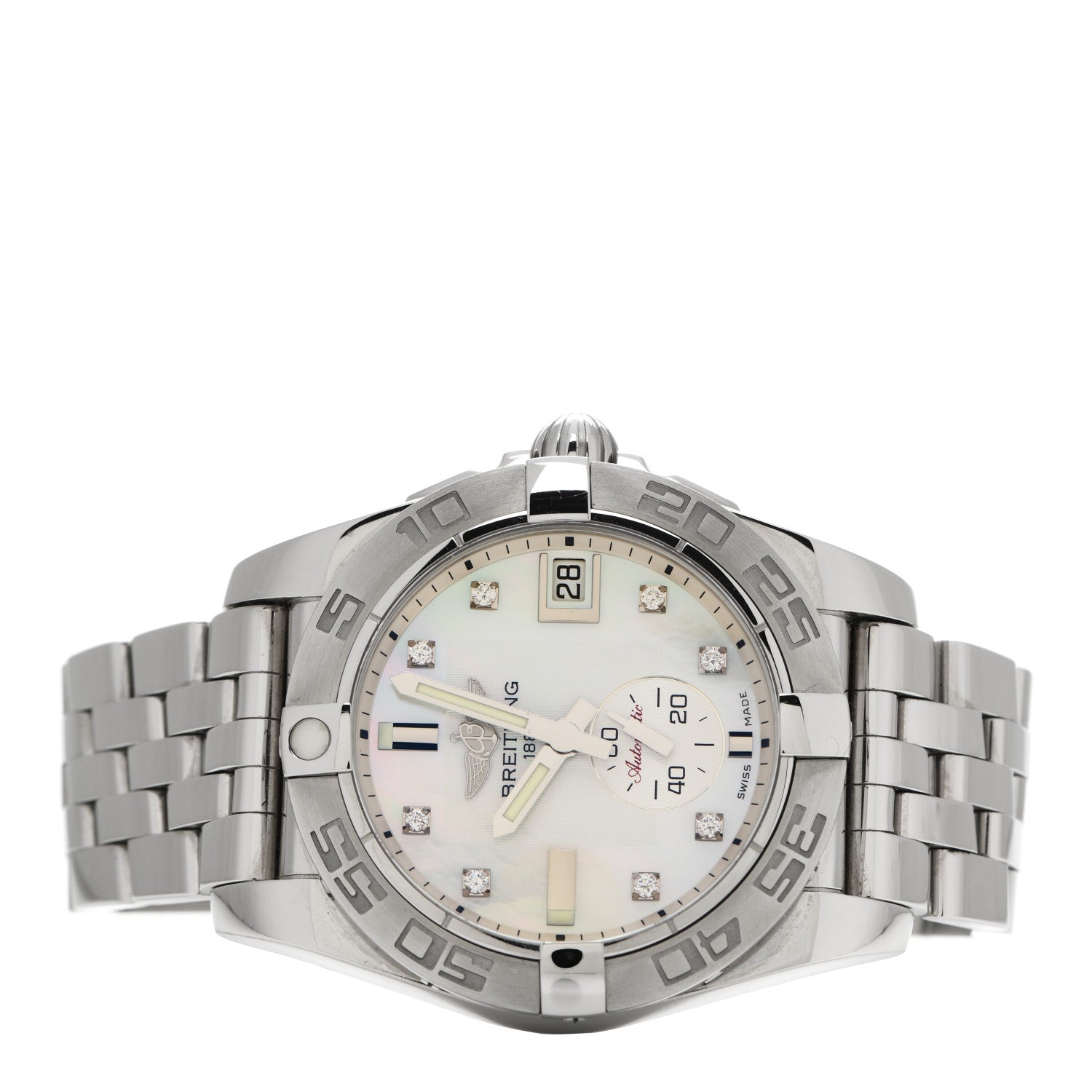 Breitling Stainless Steel Diamond Mother of Pearl 36mm Galactic Automatic Watch A37330 2 of 6