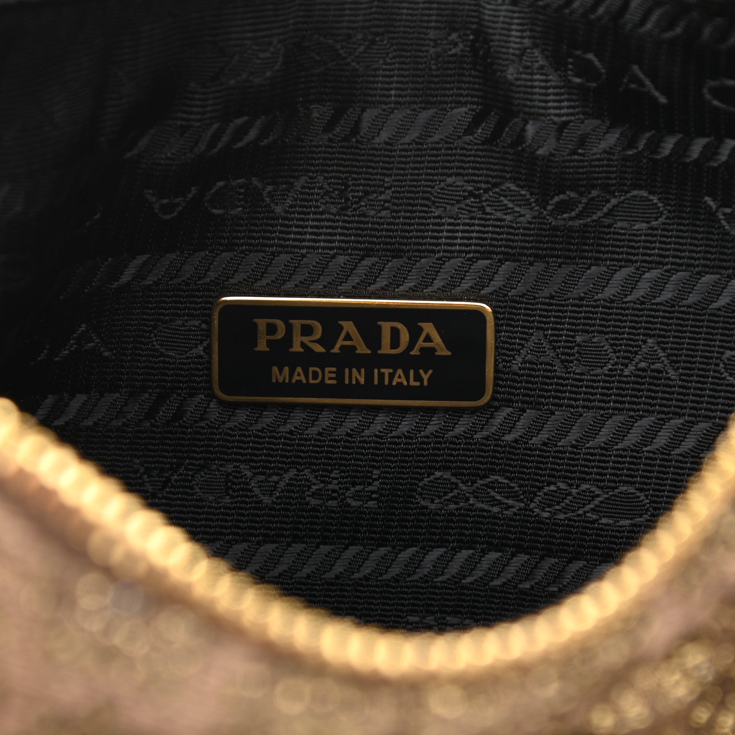 Prada Broccato Mini Re-Edition 2000 Bag Moro Losanga 6 of 11