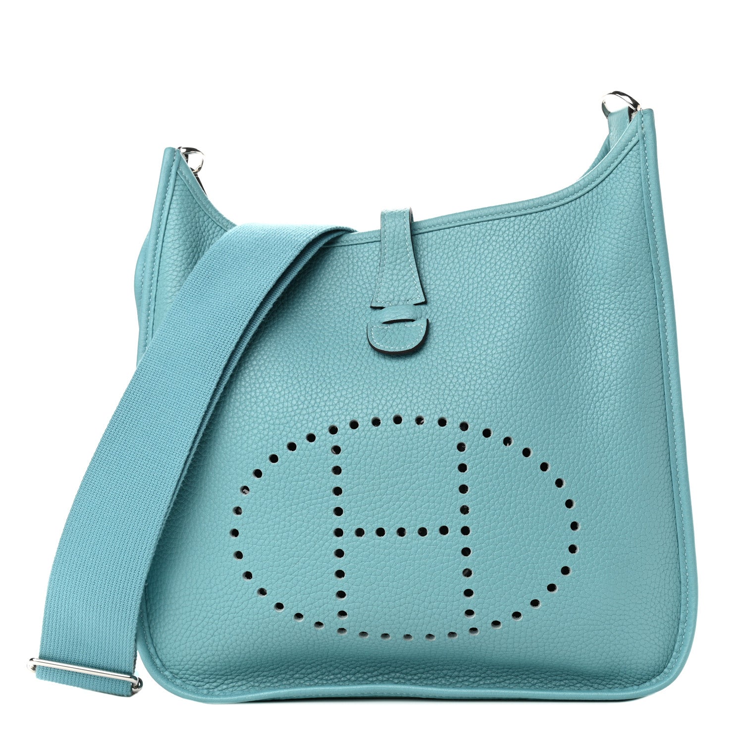 Hermes Taurillon Clemence Evelyne III PM Bleu Atoll 1 of 12