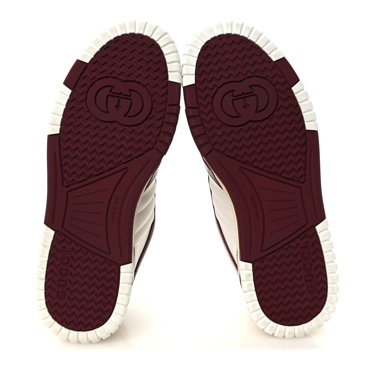 Gucci Calfskin Suede Womens Re-Web Sneakers 39.5 White Red 6 of 12