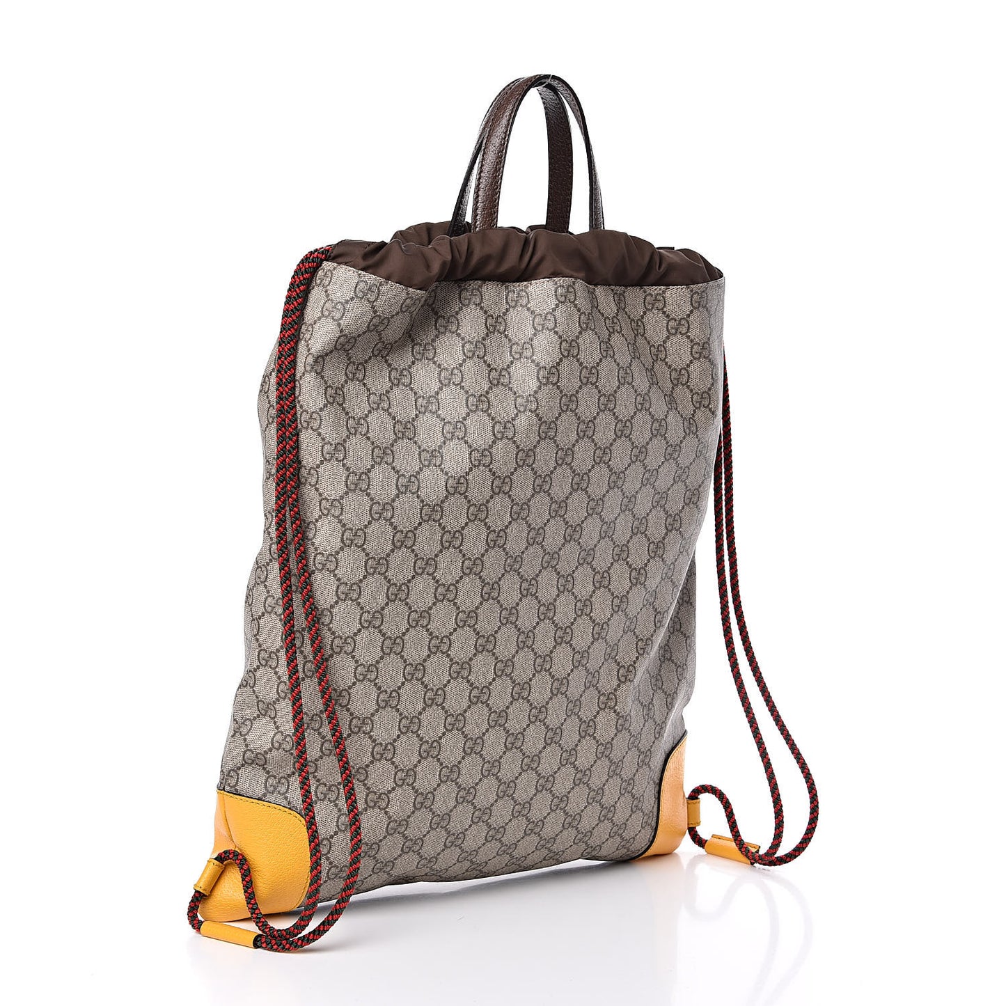 GG Supreme Monogram Neo Vintage Drawstring Backpack Beige New Acero Crop
