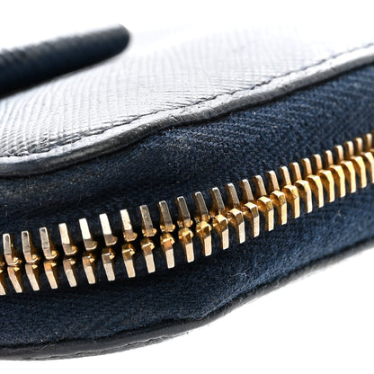 Prada Saffiano Fiocco Bow Zip Around Wallet Bluette 11 of 11