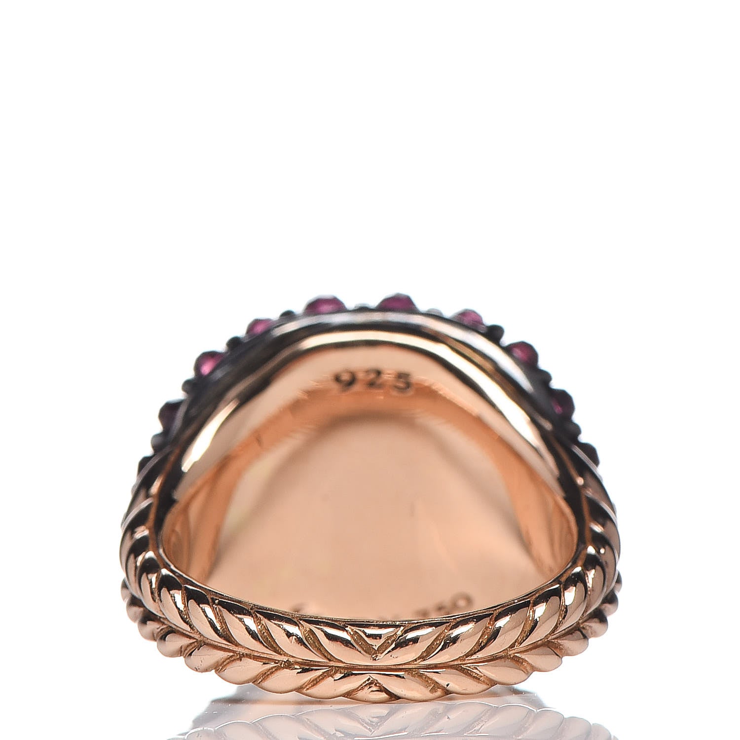 David Yurman 18K Rose Gold Rhodolite Garnet Osetra Ring 47 4 4 of 6