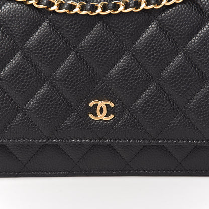 Chanel Caviar Quilted Wallet On Chain WOC Black 11 of 11