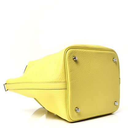 Hermes Taurillon Clemence Picotin Lock 22 MM Lime 3 of 4