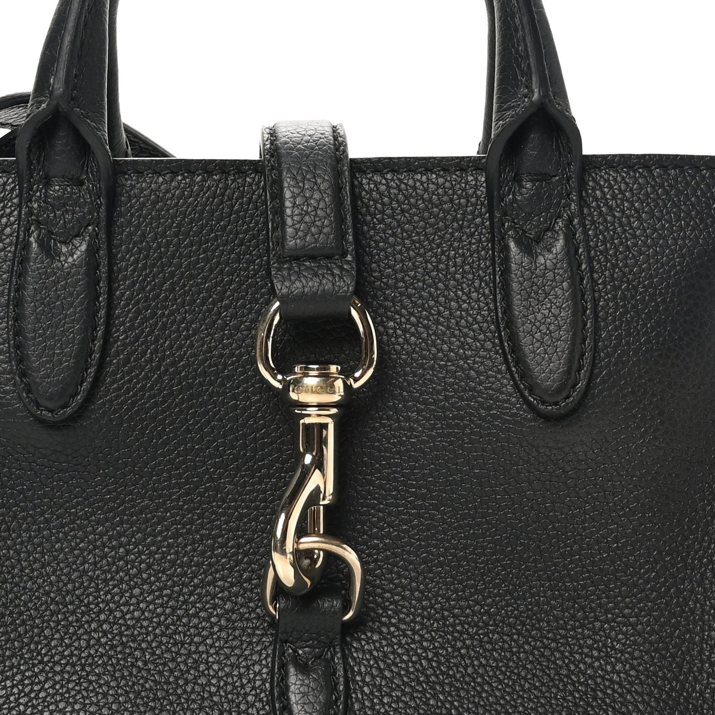 Pebbled Calfskin Small Jackie Tote Black