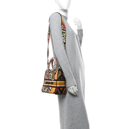 Christian Dior Canvas Embroidered Paisley Medium Lady D-Lite Multicolor 2 of 10