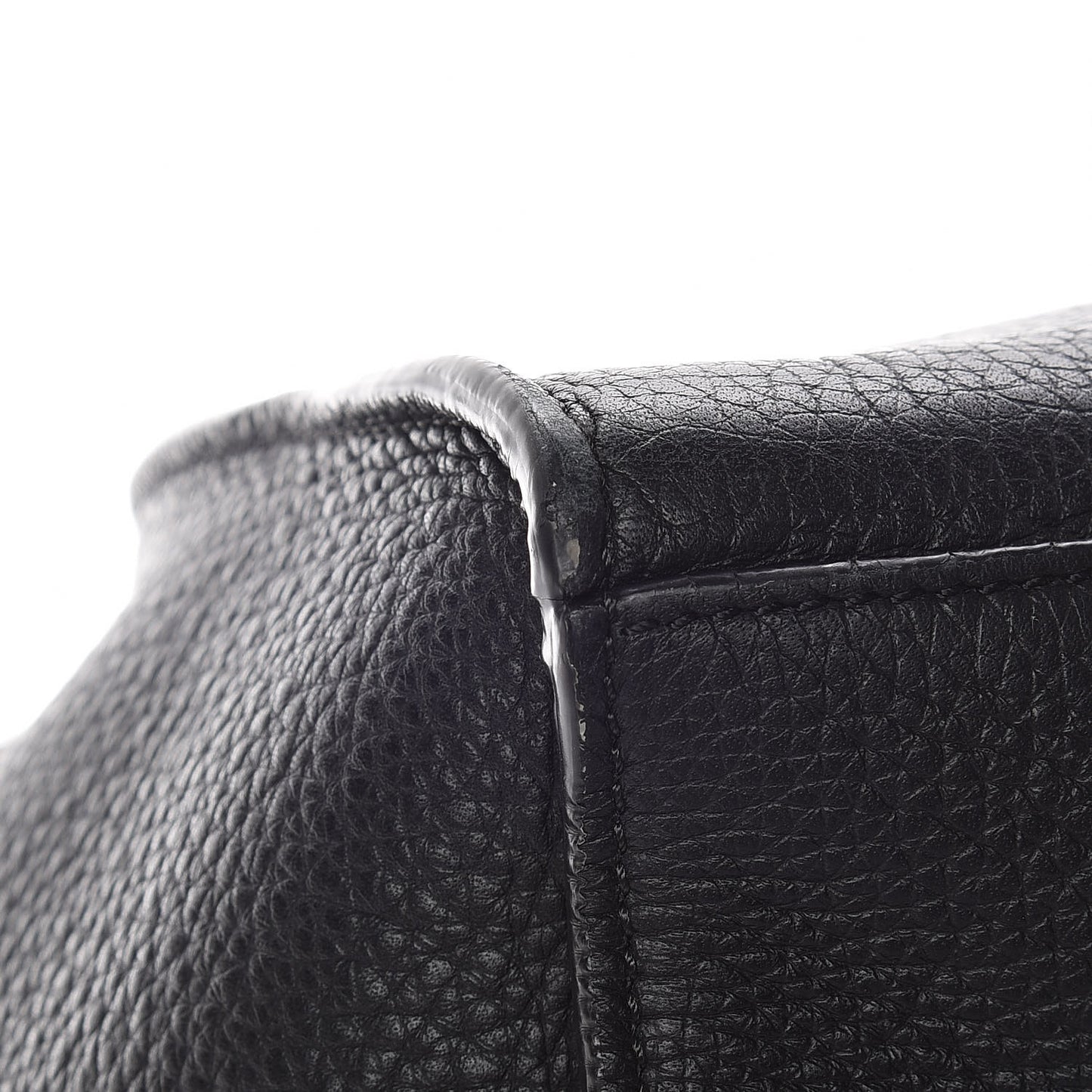 Supple Grained Calfskin Small Big Bag Black