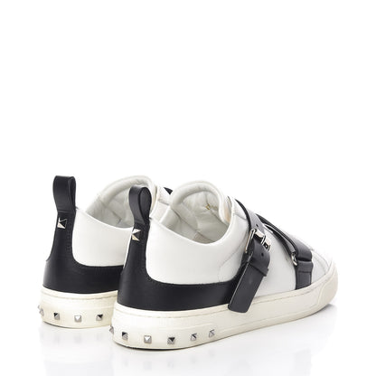 Valentino Garavani Calfskin Womens V Punk Low Top Sneakers 37.5 White Black 4 of 10