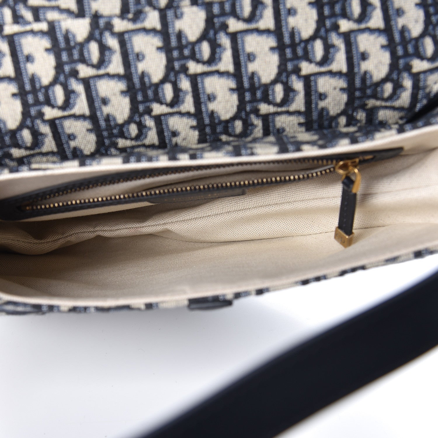 Christian Dior Oblique Saddle Bag Blue 5 of 9