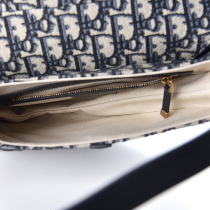 Christian Dior Oblique Saddle Bag Blue 5 of 9