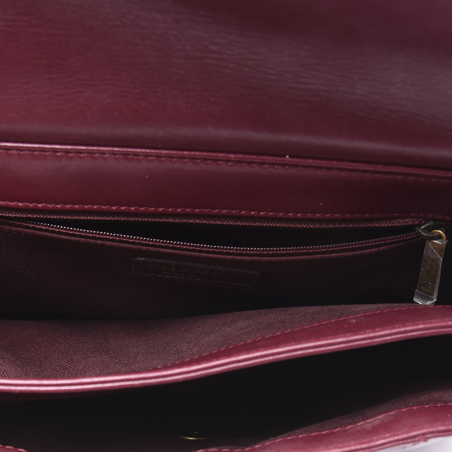 Chanel Calfskin Quilted Large Perfect Edge Flap Burgundy 4 of 11