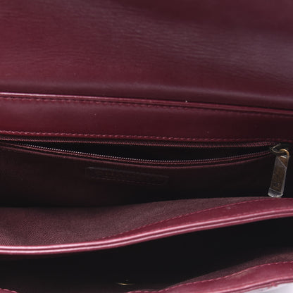 Chanel Calfskin Quilted Large Perfect Edge Flap Burgundy 4 of 11