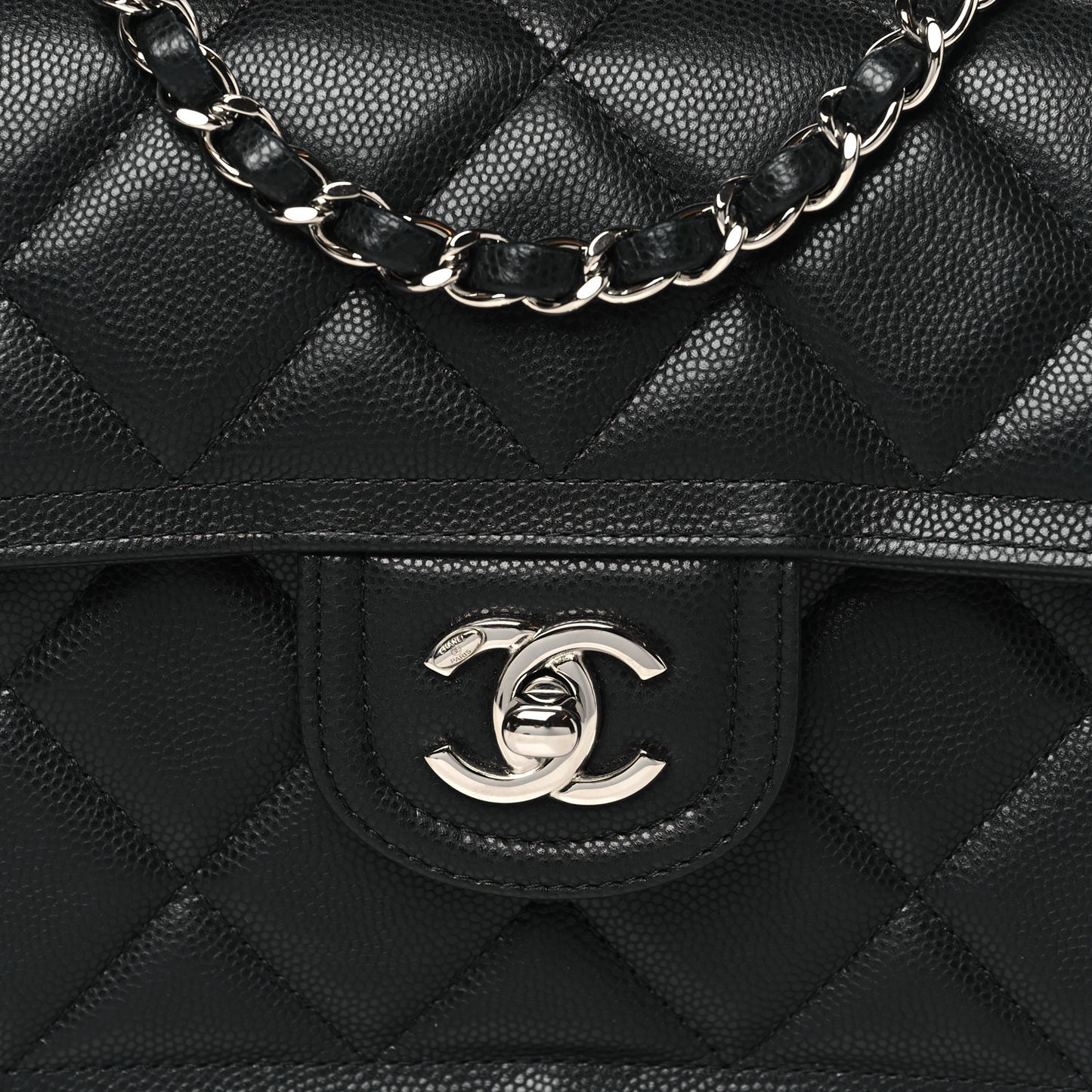 Caviar Quilted Mini Sweet Classic Flap Black