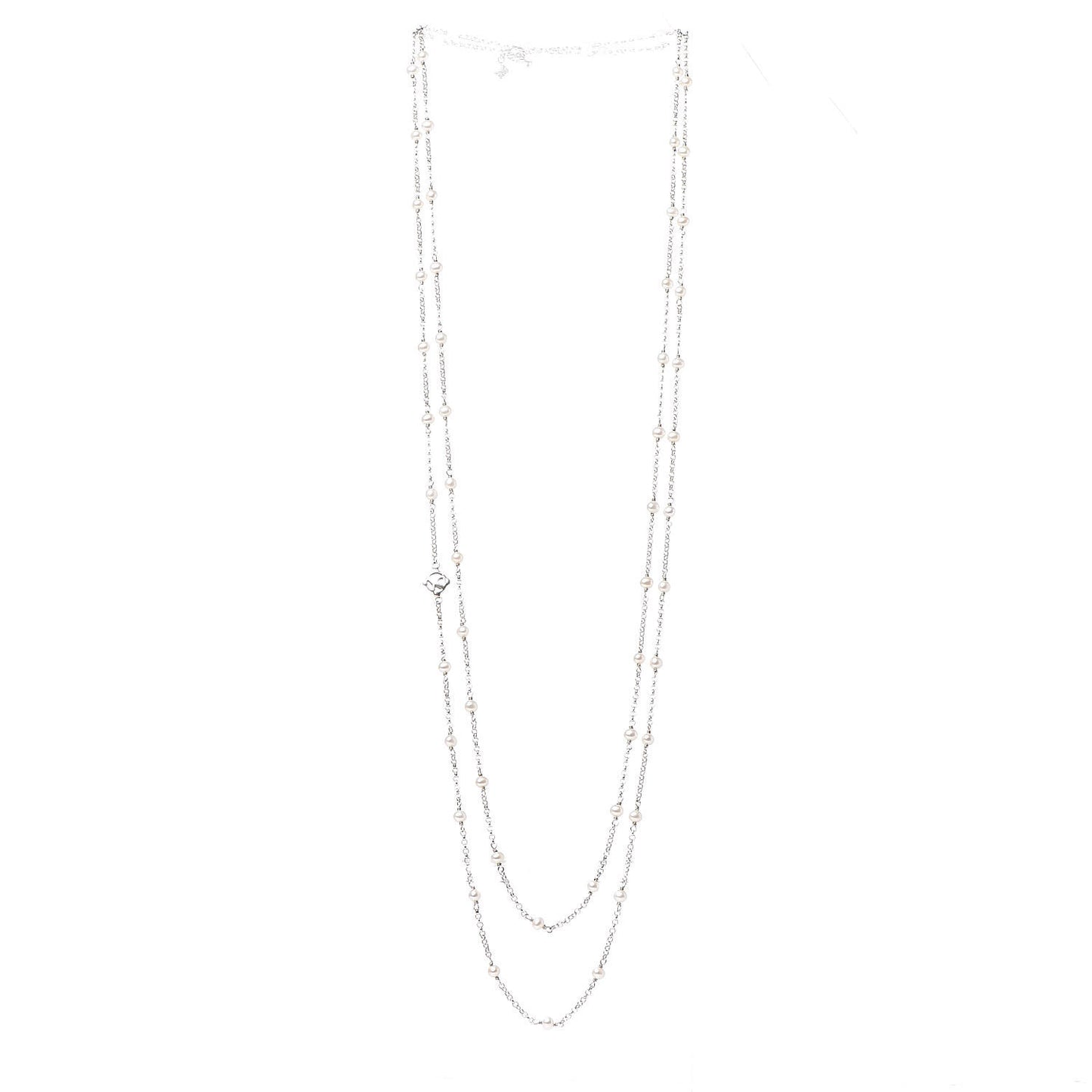 Sterling Silver Freshwater Pearl Bead Chain Necklace