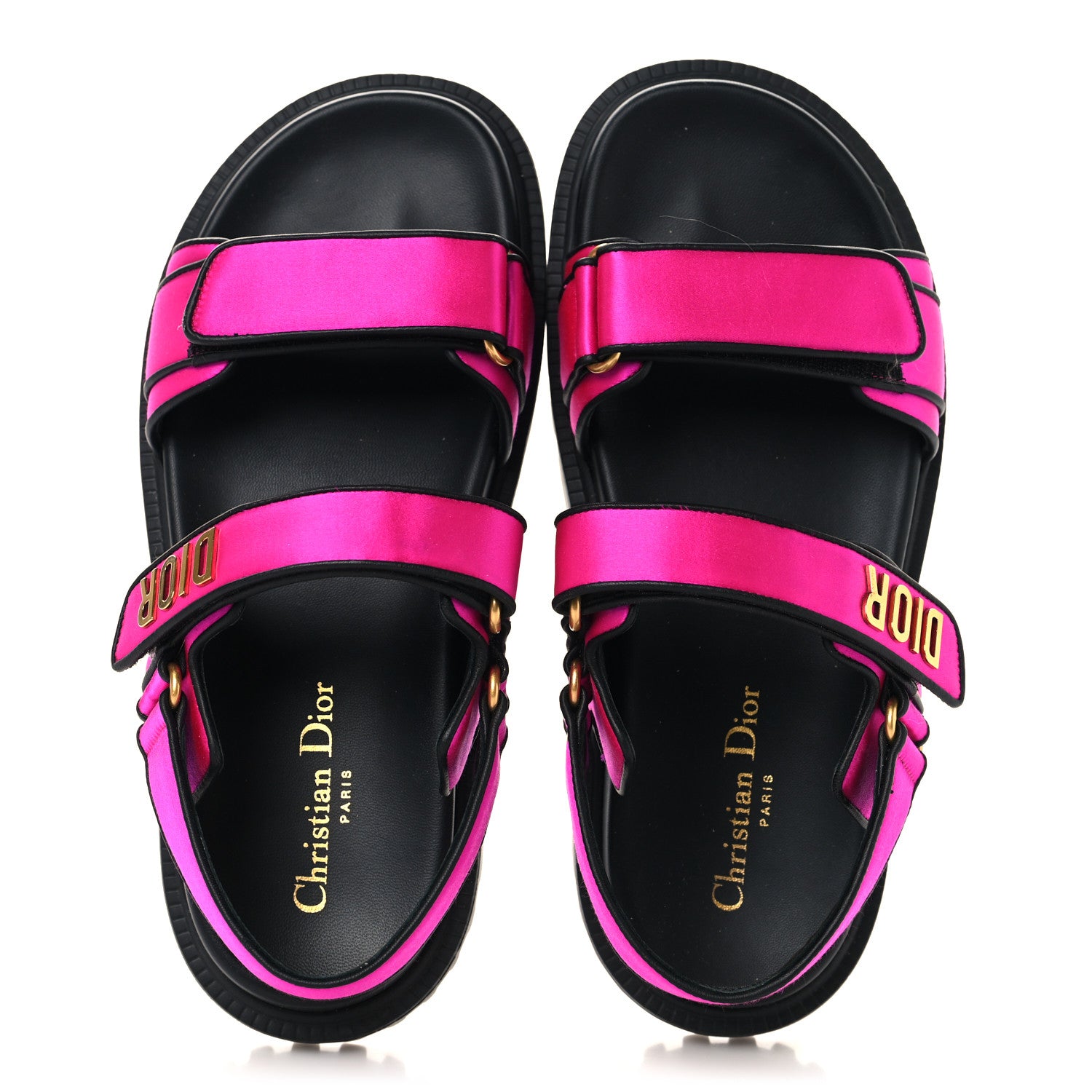 Christian Dior Satin Lambskin Dioract Sandals 39.5 Rani Pink 2 of 9