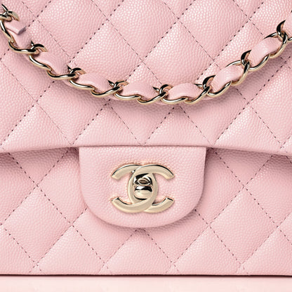 Chanel Caviar Quilted Medium Double Flap Light Pink 8 of 11