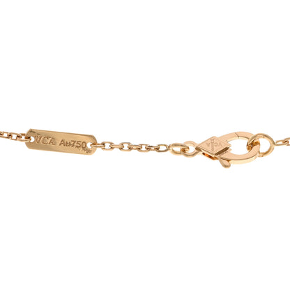 Van Cleef & Arpels 18K Yellow Gold Guilloché Vintage Alhambra Pendant Necklace 4 of 6