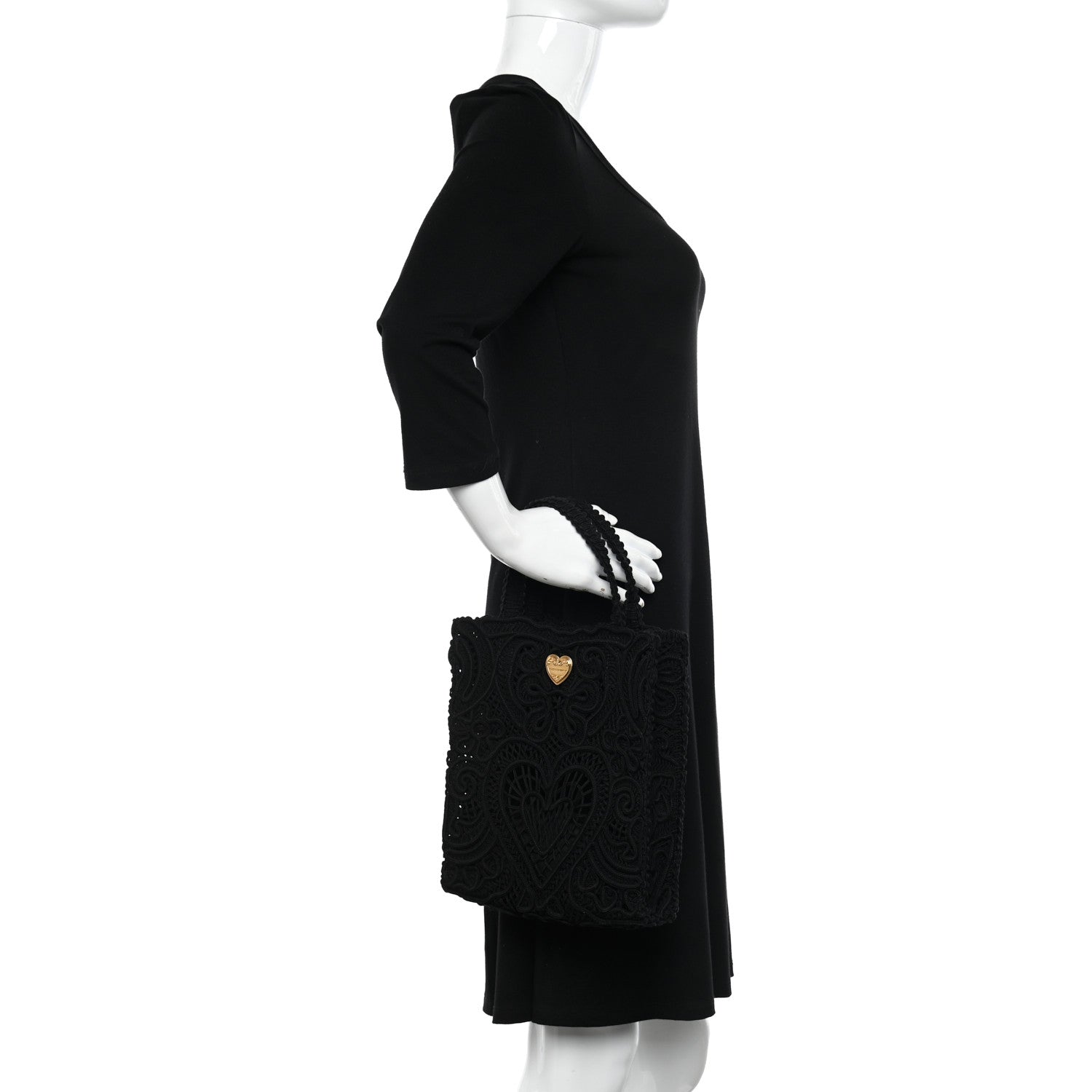Dolce & Gabbana Cordonetto Lace Tote Black 2 of 9