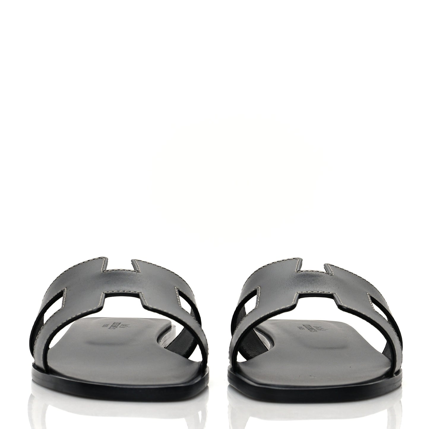 Box Calfskin Oran Sandals 38 Black