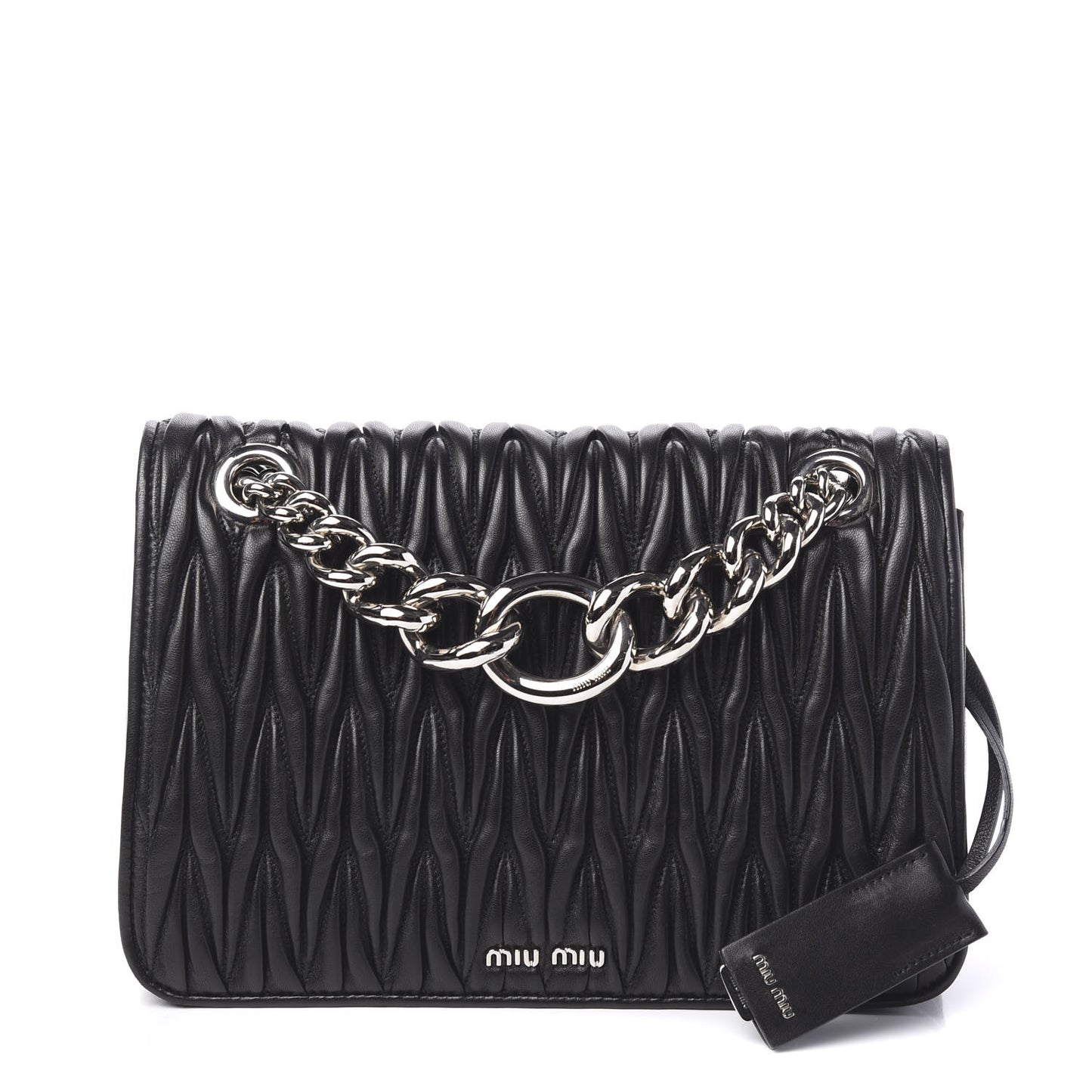 Nappa Matelasse Club Shoulder Bag Black