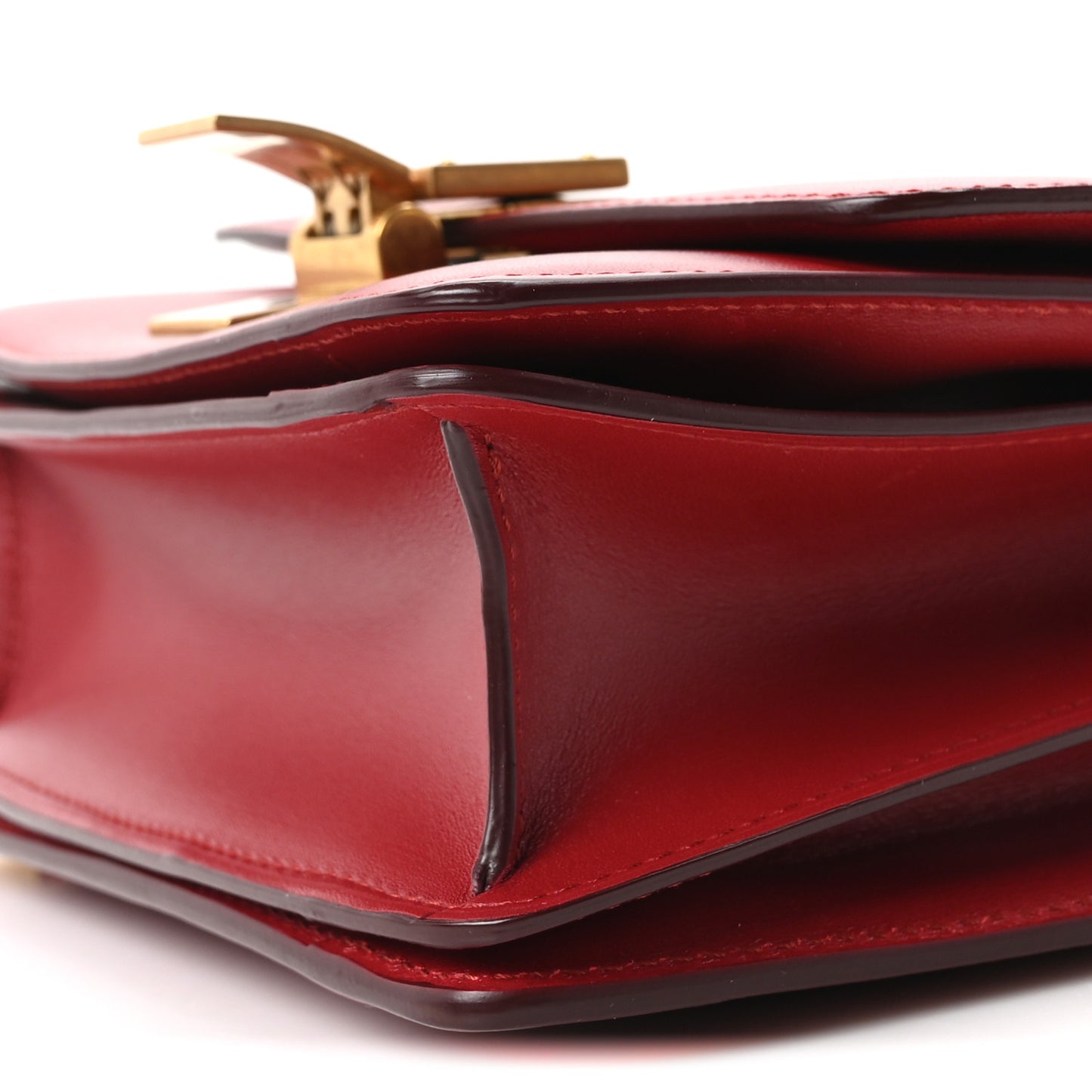 Smooth Calfskin Small Classic Box Flap Bag Red