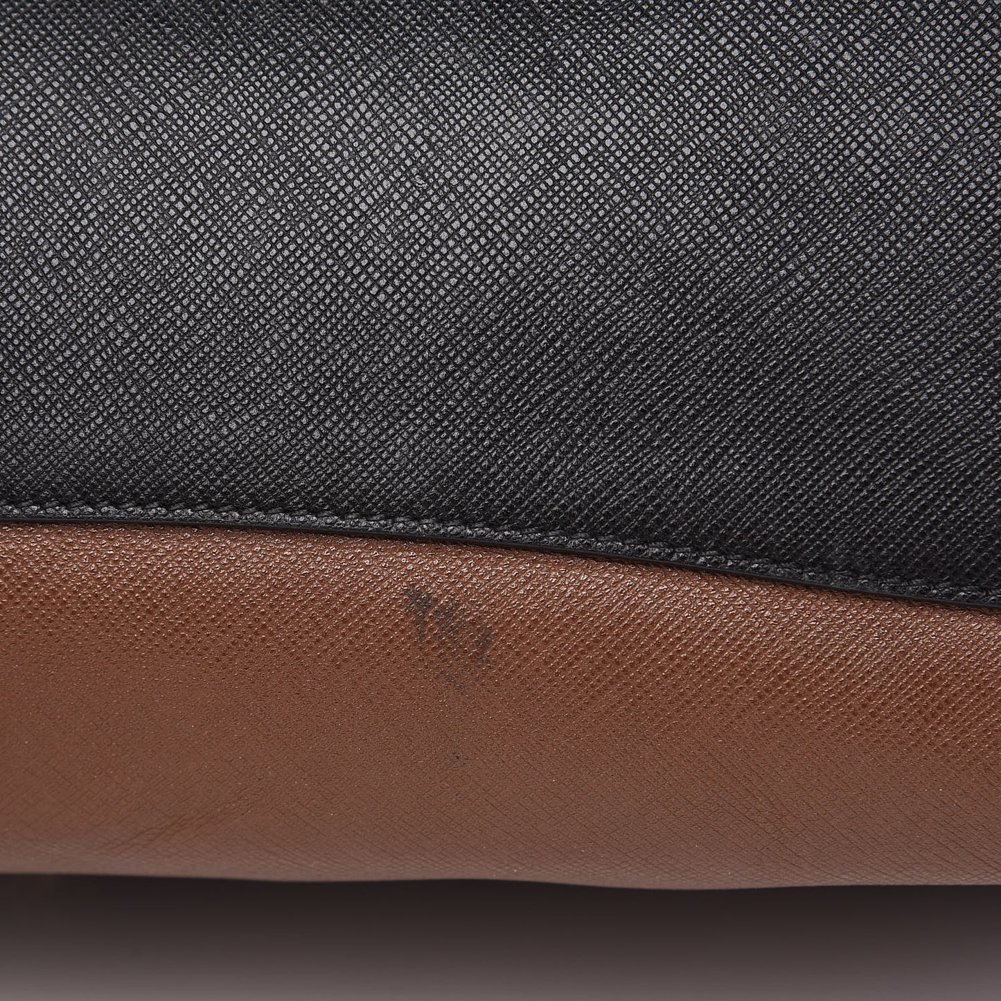 Saffiano Soft Bi-Color Tote Palissandro Black