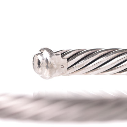 David Yurman Sterling Silver Black Diamond 7mm Cable Classics Station Bracelet 5 of 5