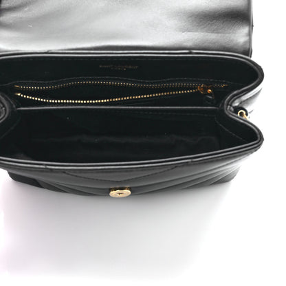 Saint Laurent Calfskin Y Quilted Monogram Toy Loulou Crossbody Bag Black 5 of 10