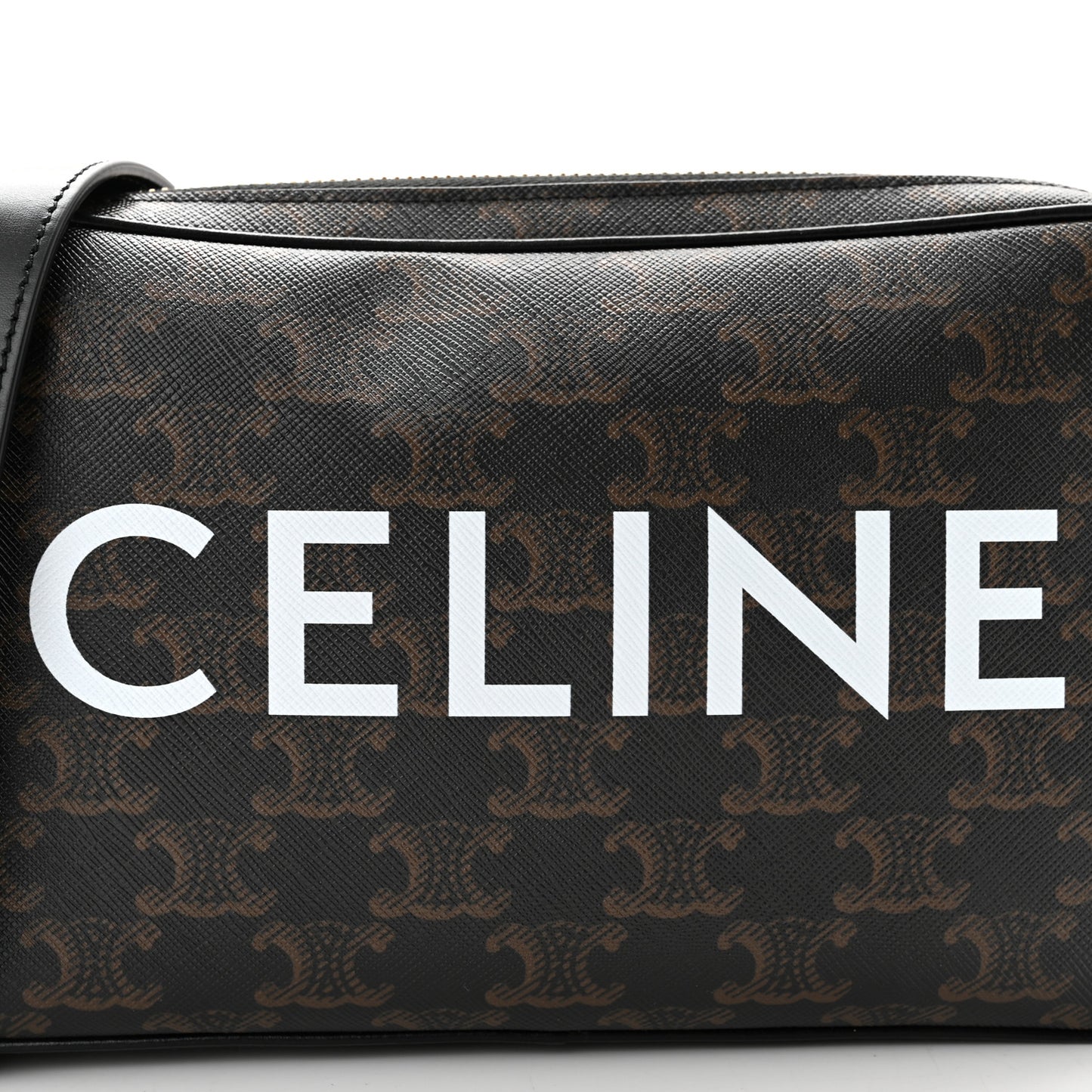 Triomphe Canvas Medium Messenger Bag Black
