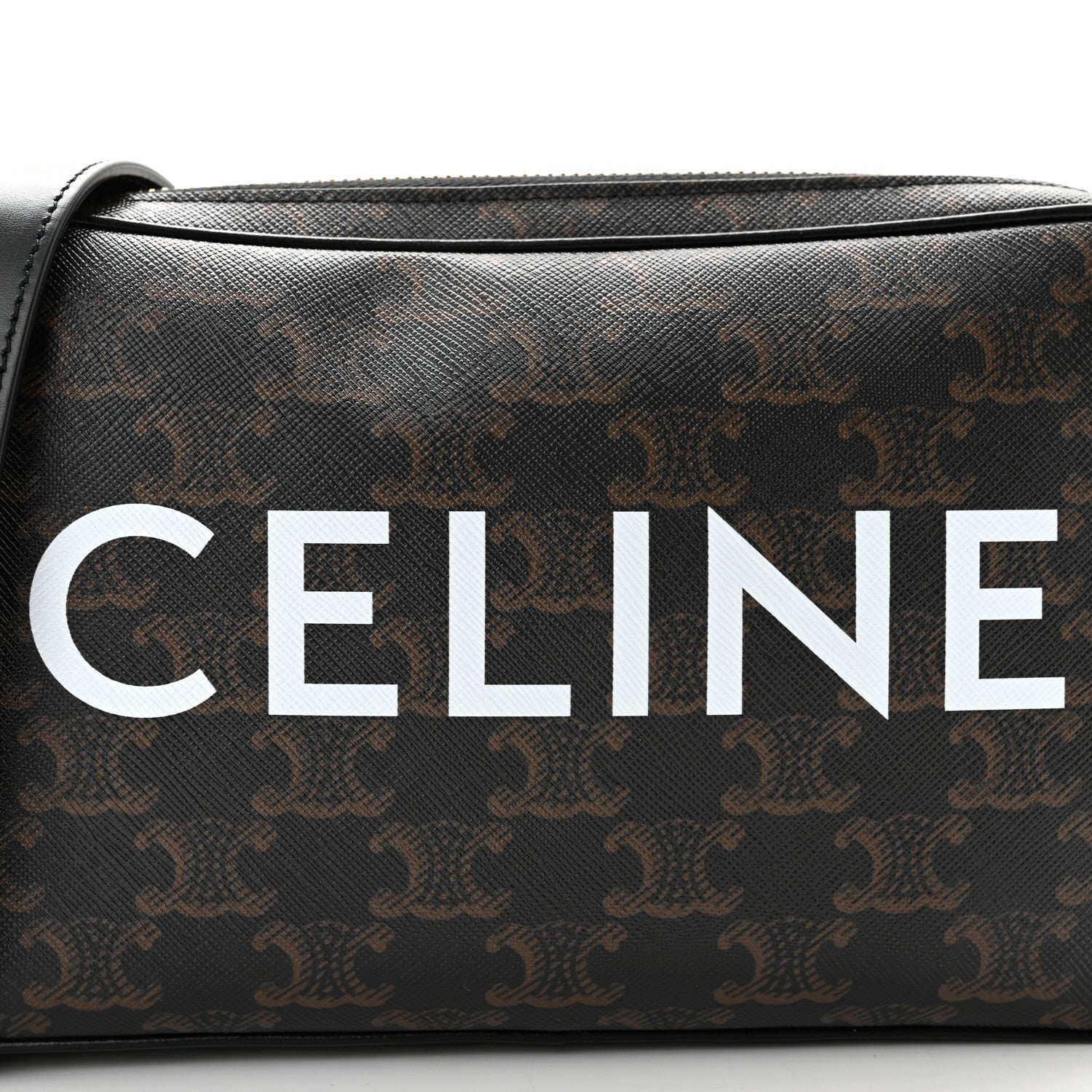 Celine Triomphe Canvas Medium Messenger Bag Black 8 of 10