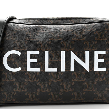 Celine Triomphe Canvas Medium Messenger Bag Black 8 of 10