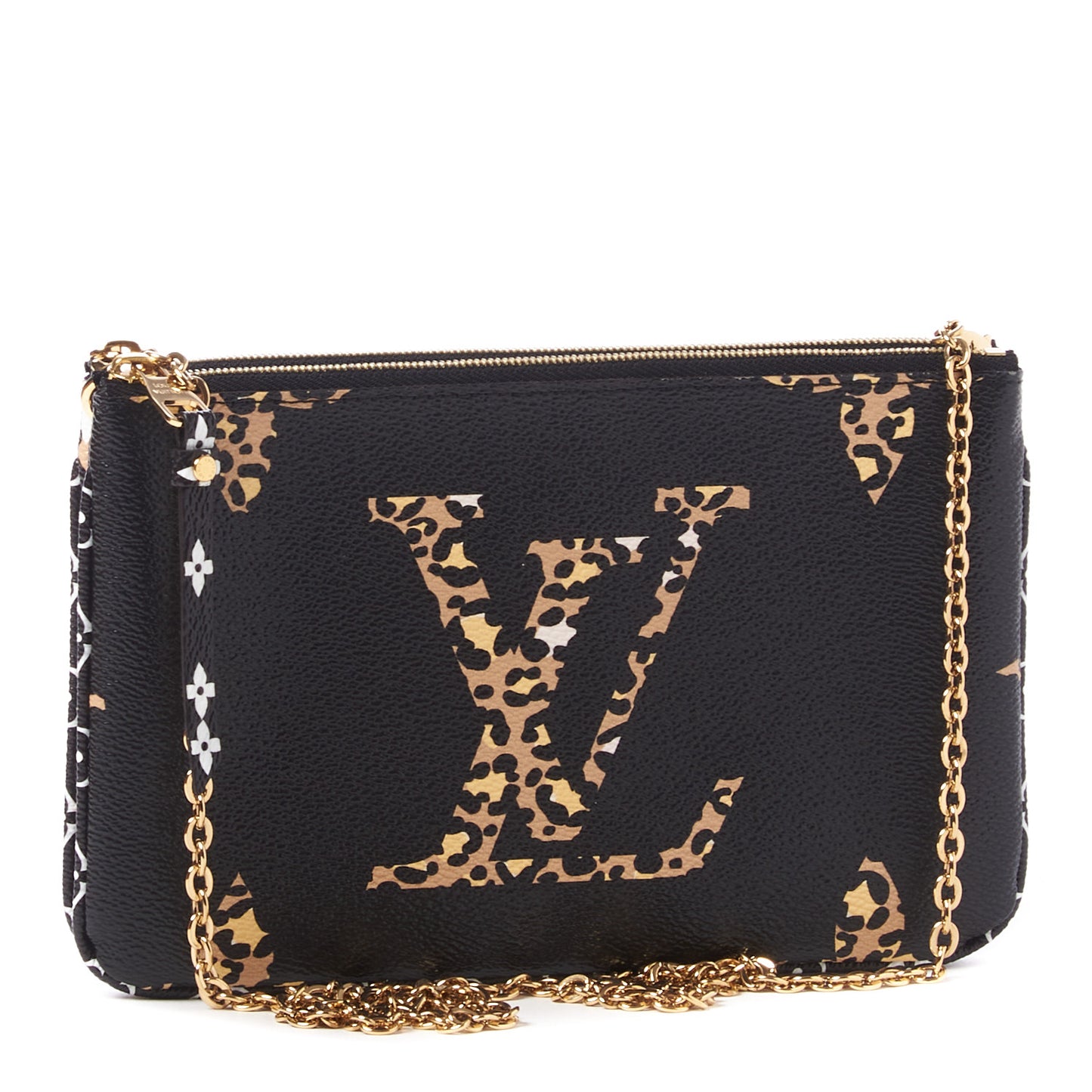 Monogram Giant Jungle Pochette Double Zip Black
