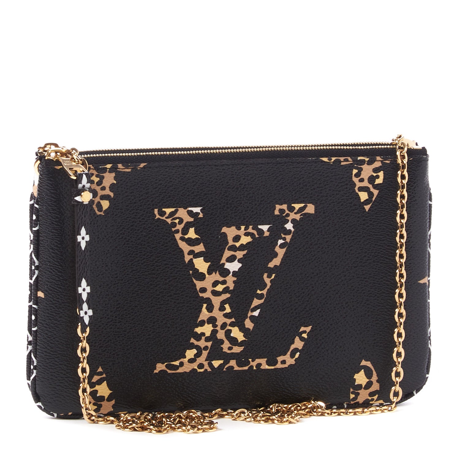 Louis Vuitton Monogram Giant Jungle Pochette Double Zip Black 2 of 8