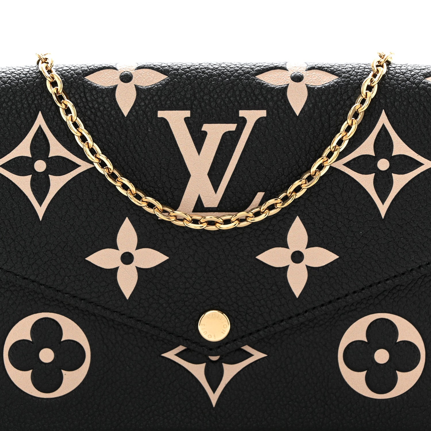 Louis Vuitton Empreinte Monogram Giant Felicie Pochette Black Beige 8 of 10