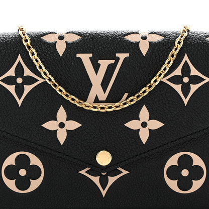 Louis Vuitton Empreinte Monogram Giant Felicie Pochette Black Beige 8 of 10