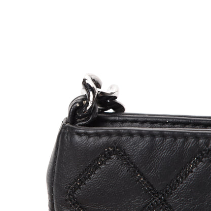 Chanel Lambskin Double Stitched Shoulder Bag Black 12 of 14