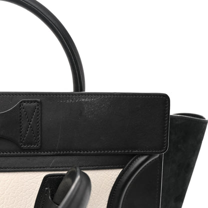 Celine Baby Grained Calfskin Tri-Color Mini Luggage White Liquorice 17 of 20