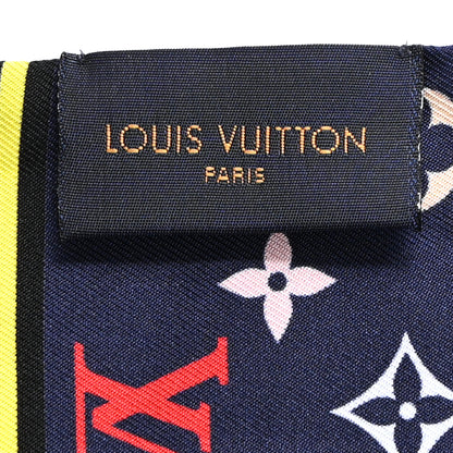 Louis Vuitton Silk Monogram Skyline Bandeau Blue 3 of 5