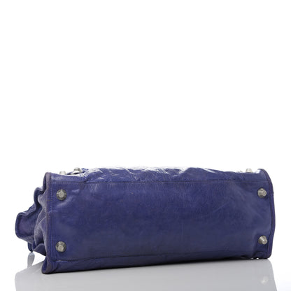 Balenciaga Agneau Giant 21 Silver Hardware Weekender Bleu Lavande 5 of 11