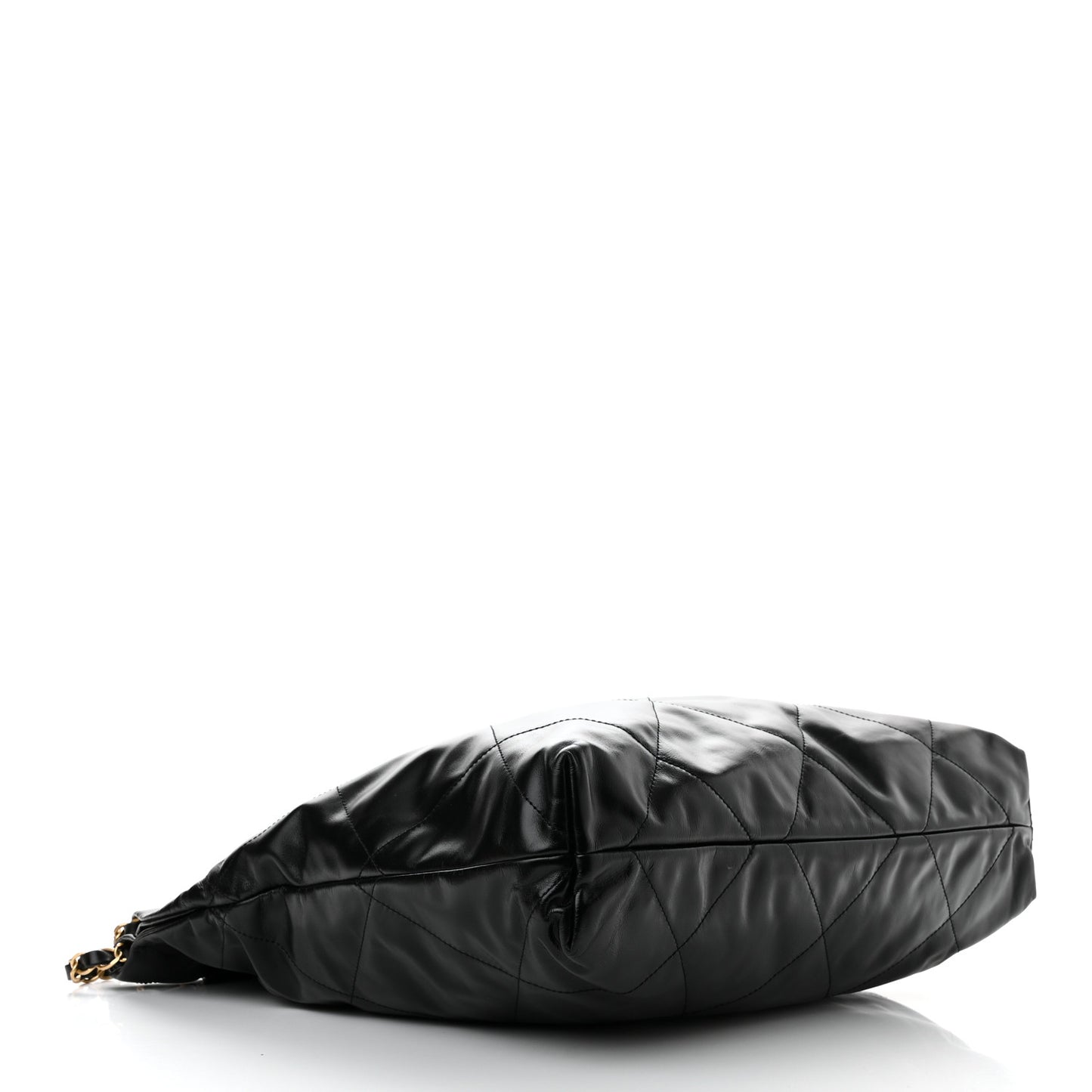 Shiny Calfskin Quilted Chanel 22 Black