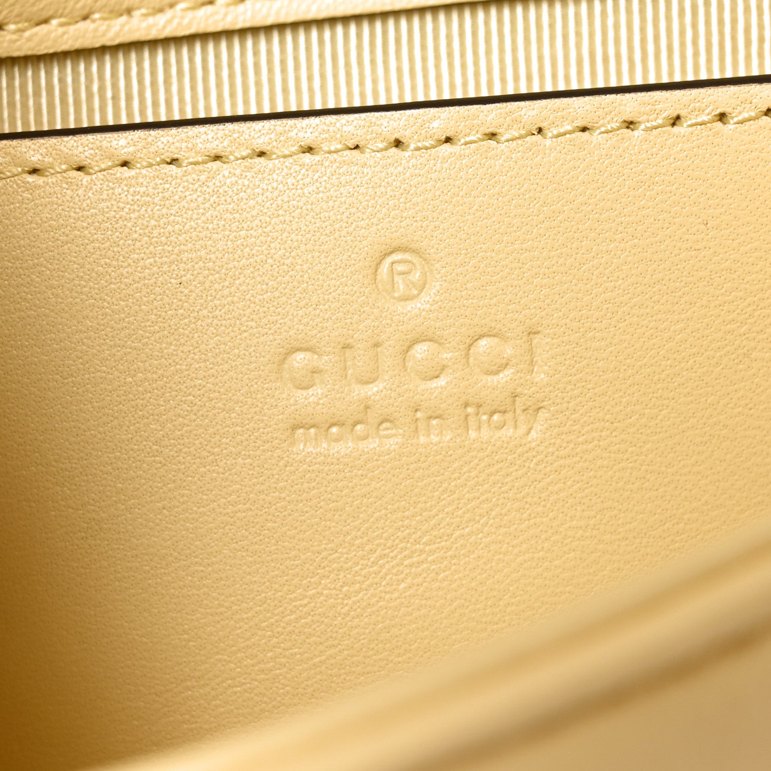 Gucci Lambskin Matelasse Small GG Marmont Shoulder Bag Yellow 6 of 10
