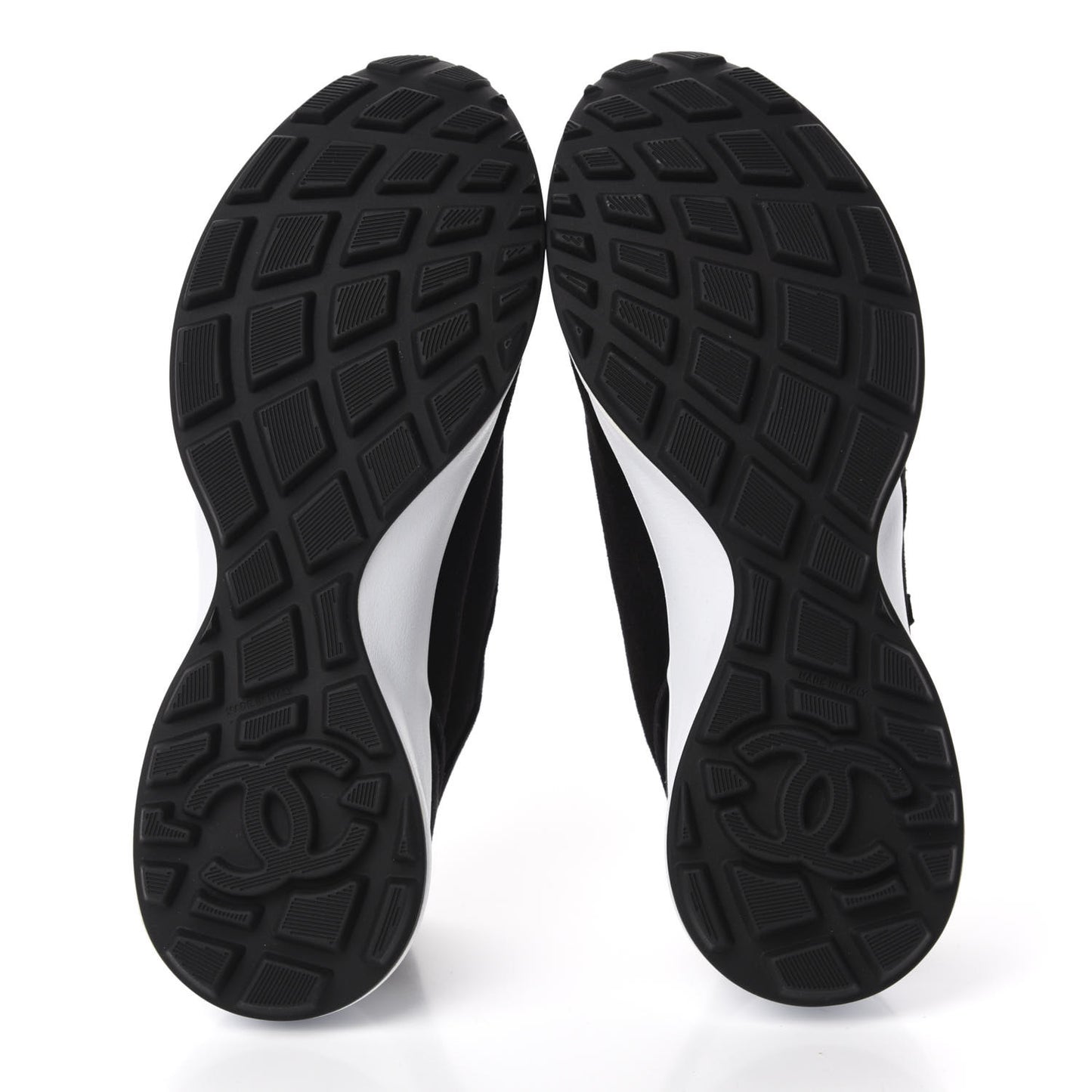 Suede Goatskin CC Sneakers 37 Black CHANEL