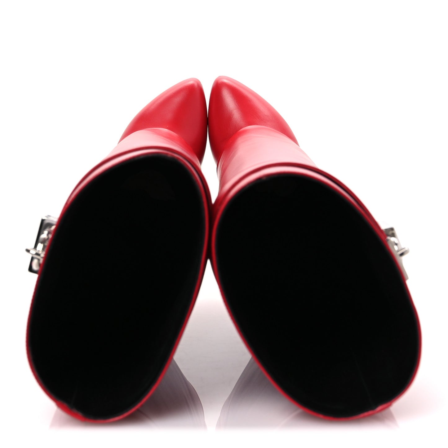 Calfskin Shark Lock Pant Boots 40 Red