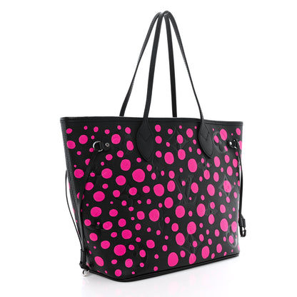Louis Vuitton LV X YK Empreinte Infinity Dots Neverfull MM Black Fuchsia 4 of 12